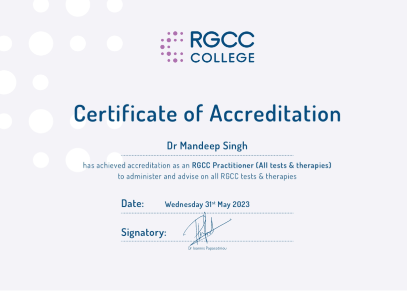 RGCC certificate