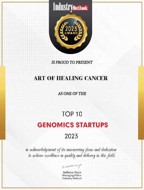 Art of healing cancer certificate