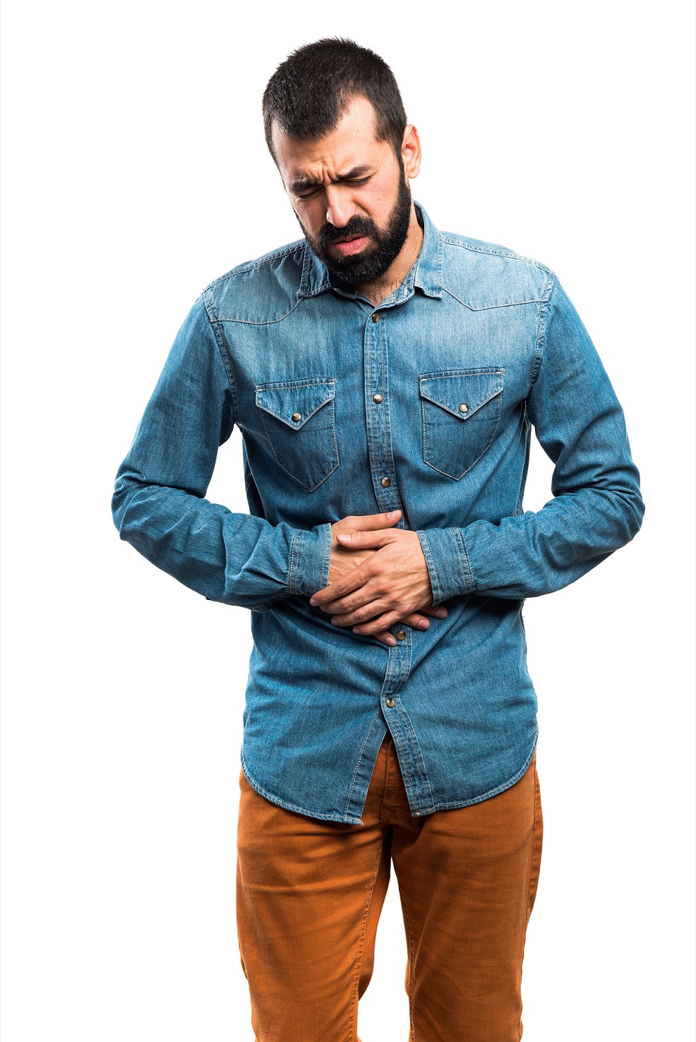 Man with stomachache